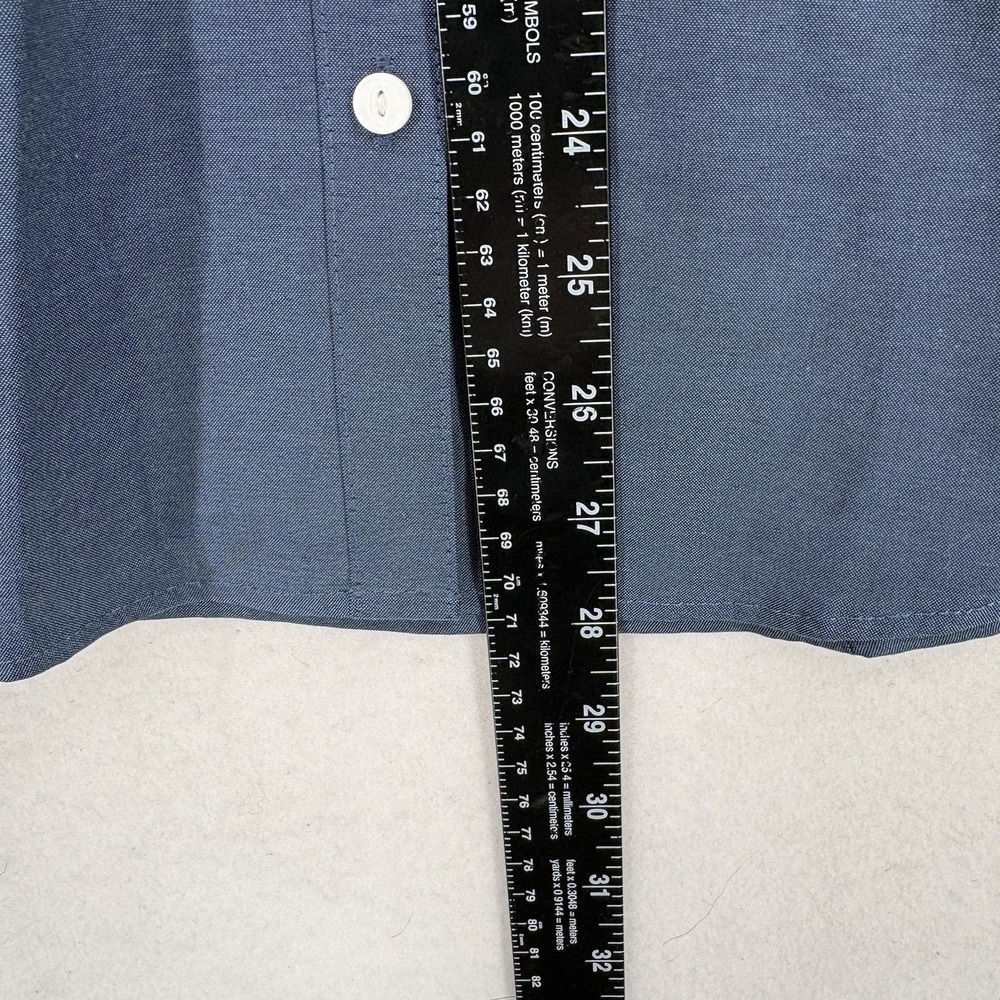 Eddie Bauer Button Up Shirt Womens L Tall Blue Wrinkle Free Shaped Fit Stretch - Picture 10 of 15